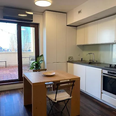 Italian Street With Terrace And Fireplace